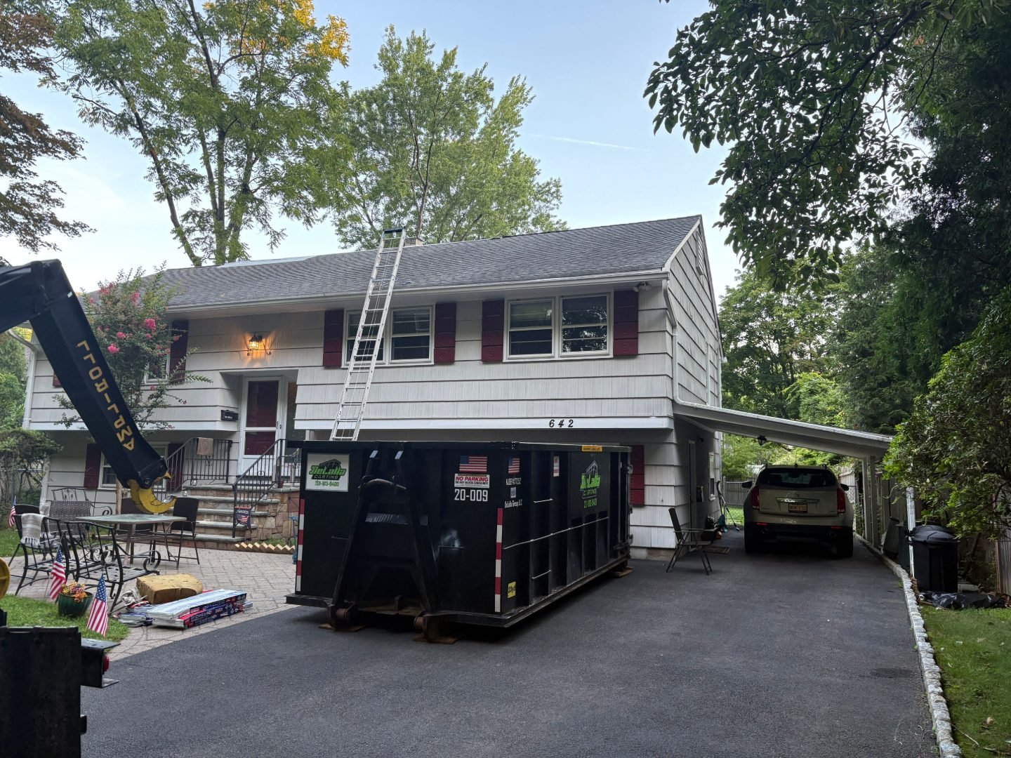 Set up and ready for a roofing job in Rivervale, NJ.