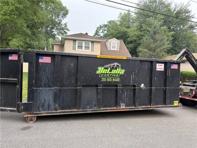 Side view of a 20-yard dumpster in Congers, NY